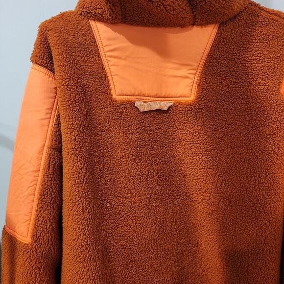 Free People Lead The Pack Neon Coral Pullover Fleece Size medium - Picture 5 of 7